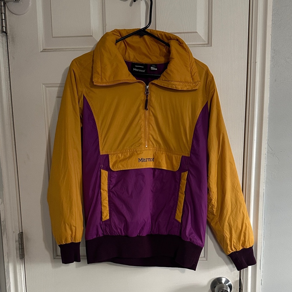 Marmot 3M Thinsulate Gold and Purple Half-Zip Jacket